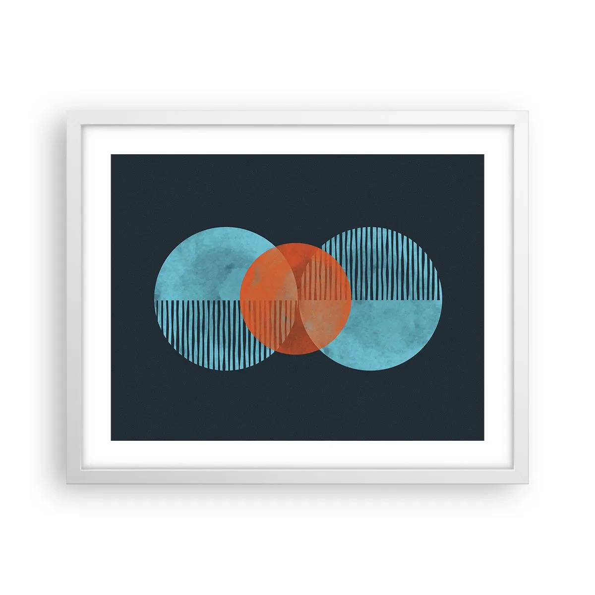 Poster in white frmae - Symmetrical Composition - 50x40 cm