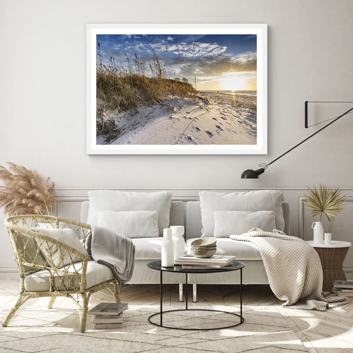 Poster in white frmae - Invitation to a Walk - 40x30 cm