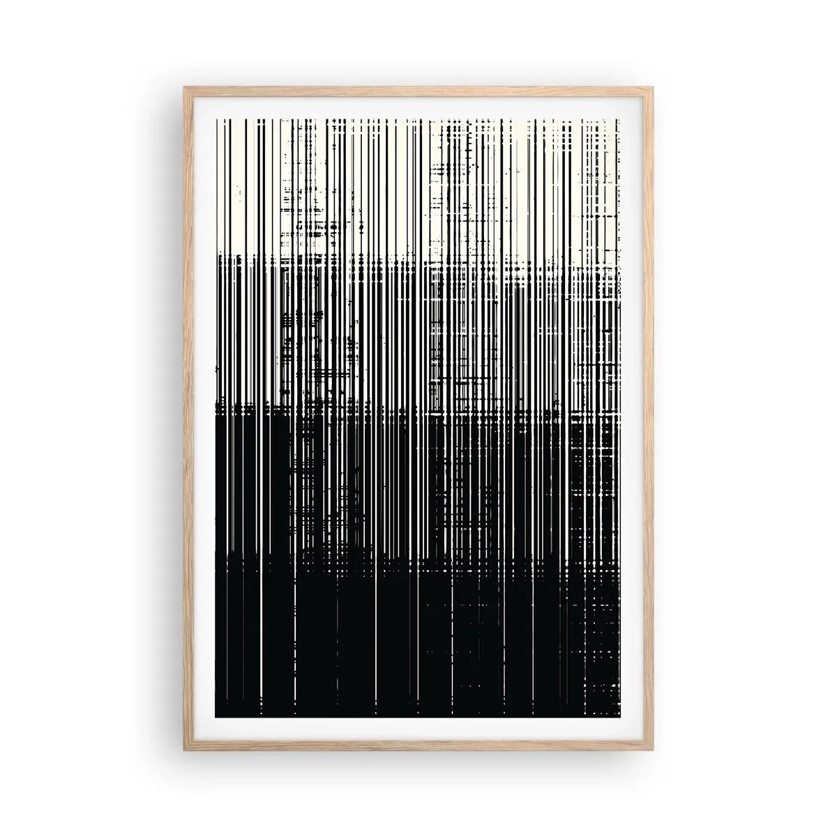 Poster in light oak frame - Waves and Vibrations - 70x100 cm