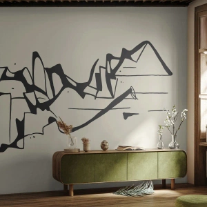 Custom Self-Adhesive Wallpaper Deluxe Sticker - Maybe Landscape - Minimalism, Piece, Line