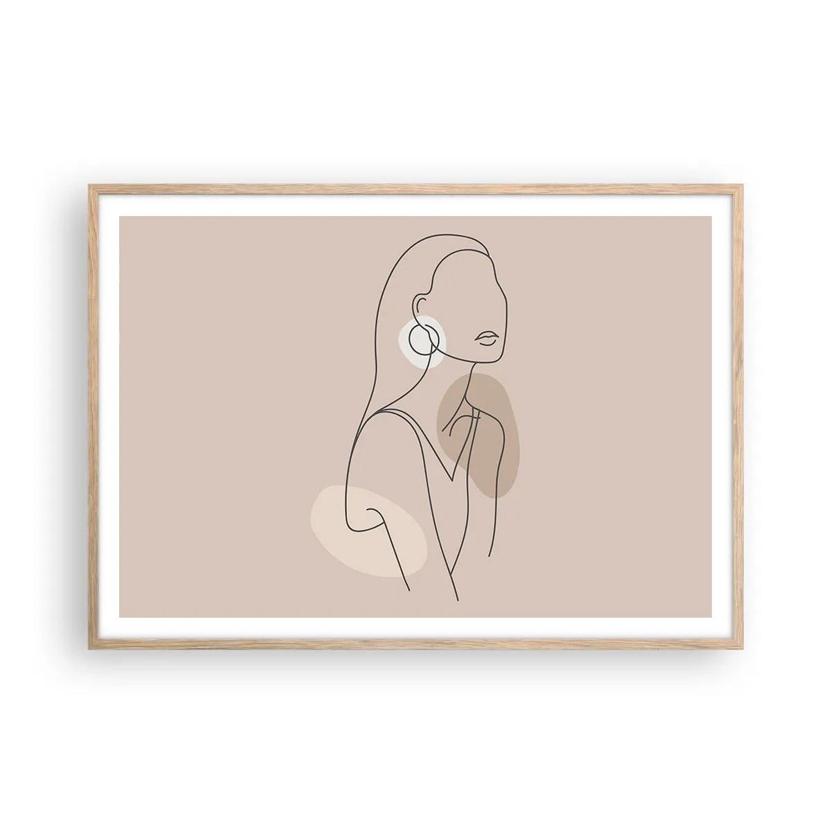 Poster in light oak frame - Icon of Girlhood - 100x70 cm