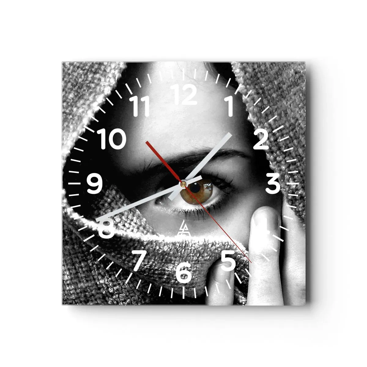 Wall clock - Clock on glass - Know the Secret - 30x30 cm