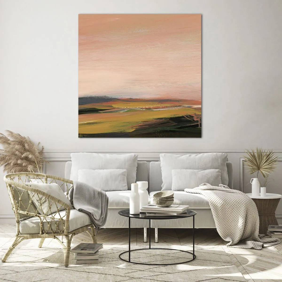 Glass picture - In Pink Tones - 40x40 cm