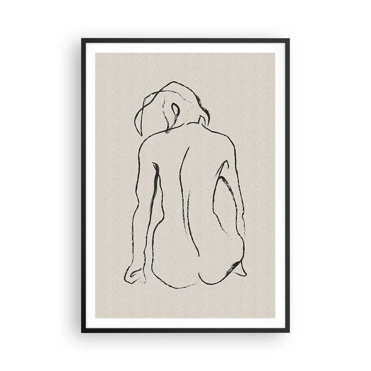 Poster in black frame - Woman Nude - 70x100 cm