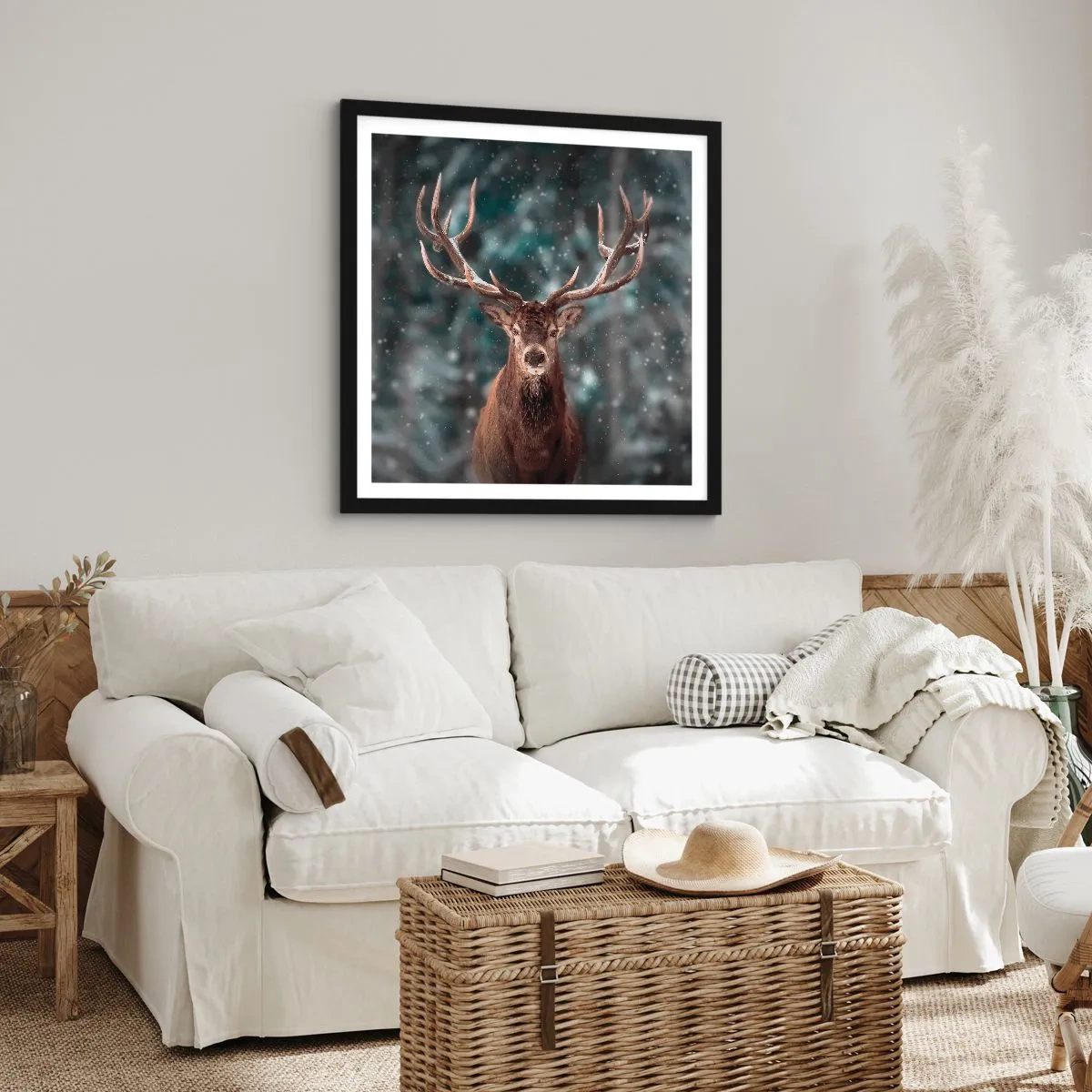 Poster in black frame - King of Forest Crowned - 60x60 cm