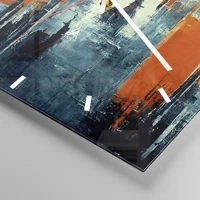 Clock face with lines