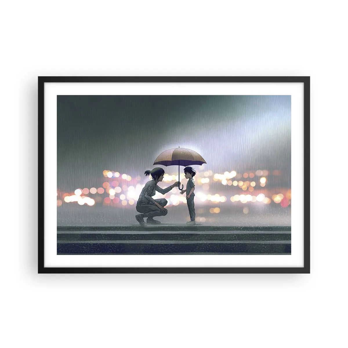 Poster in black frame - And Everything Is All Right - 70x50 cm