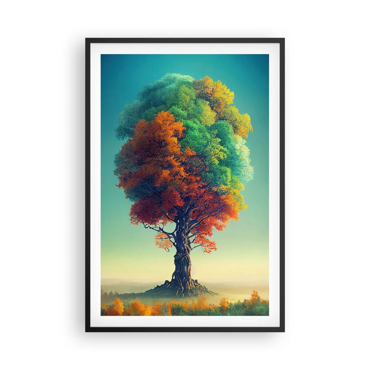 Poster in black frame - Oak - Father of Nature - 61x91 cm