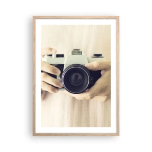 Poster in light oak frame - To Know More… - 50x70 cm