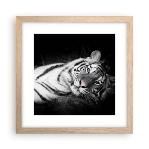 Poster in light oak frame - Wilderness and Calm - 30x30 cm