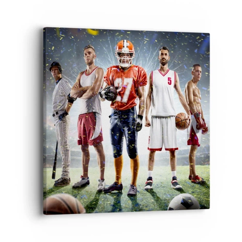 Canvas picture - Gladiators of the Pitch - 40x40 cm