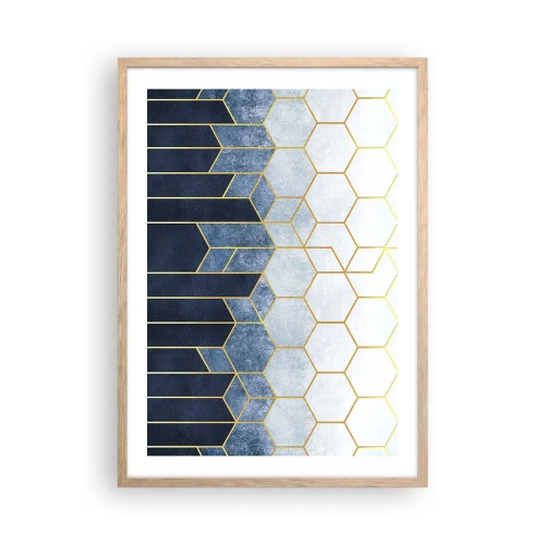 Poster in light oak frame - Composition in Syncopated Rhythm - 50x70 cm