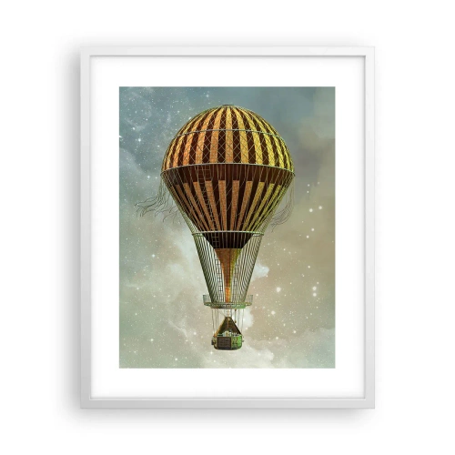 Poster in white frmae - Pioneer Flight - 40x50 cm