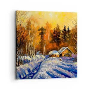 Canvas picture - Winter Impression in the Sun - 70x70 cm