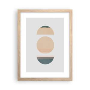 Poster in light oak frame - Wheel after a Wheel - 30x40 cm