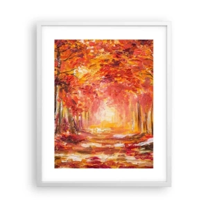 Poster in white frmae - Copper Forest - 40x50 cm