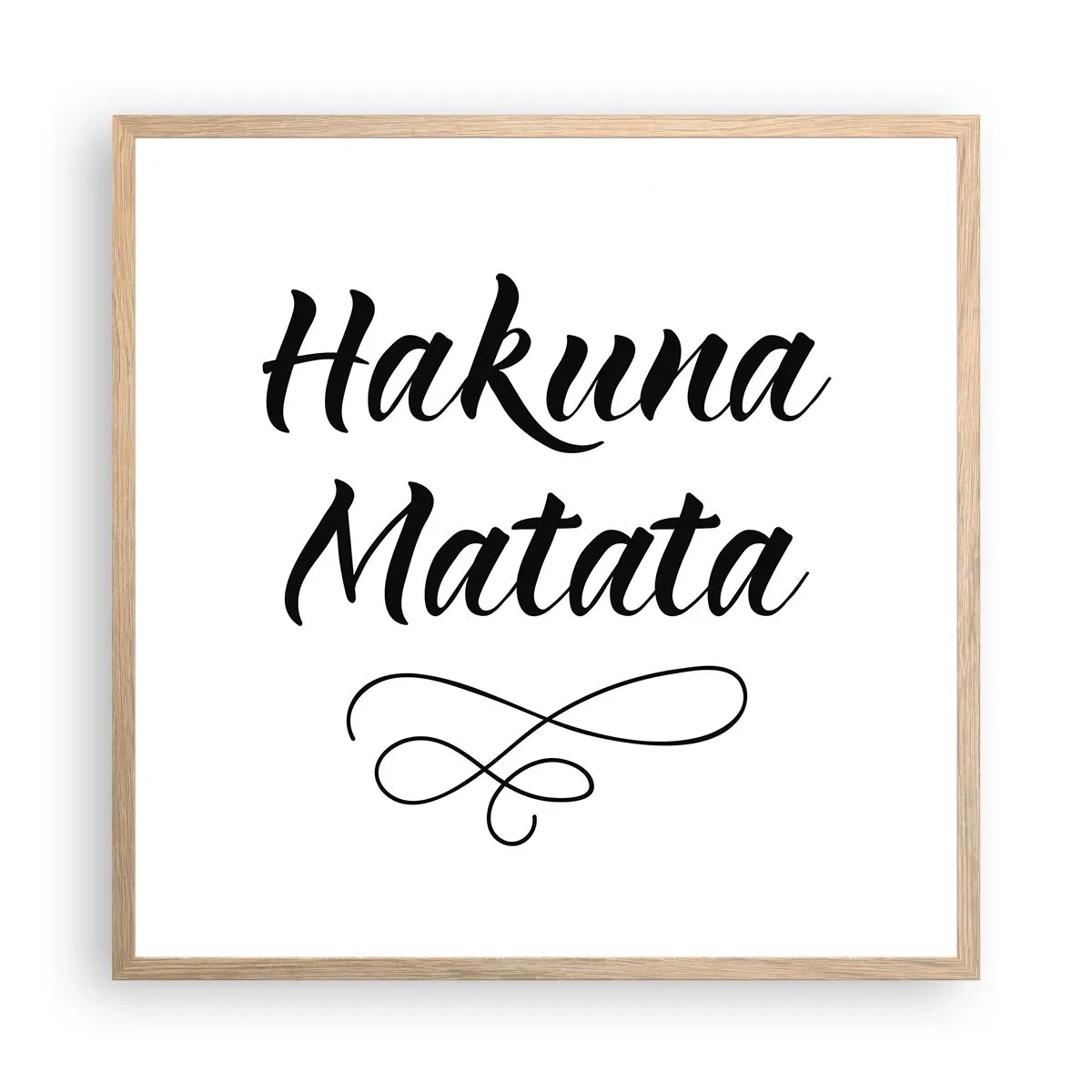 Poster in light oak frame - Best Advice - 60x60 cm