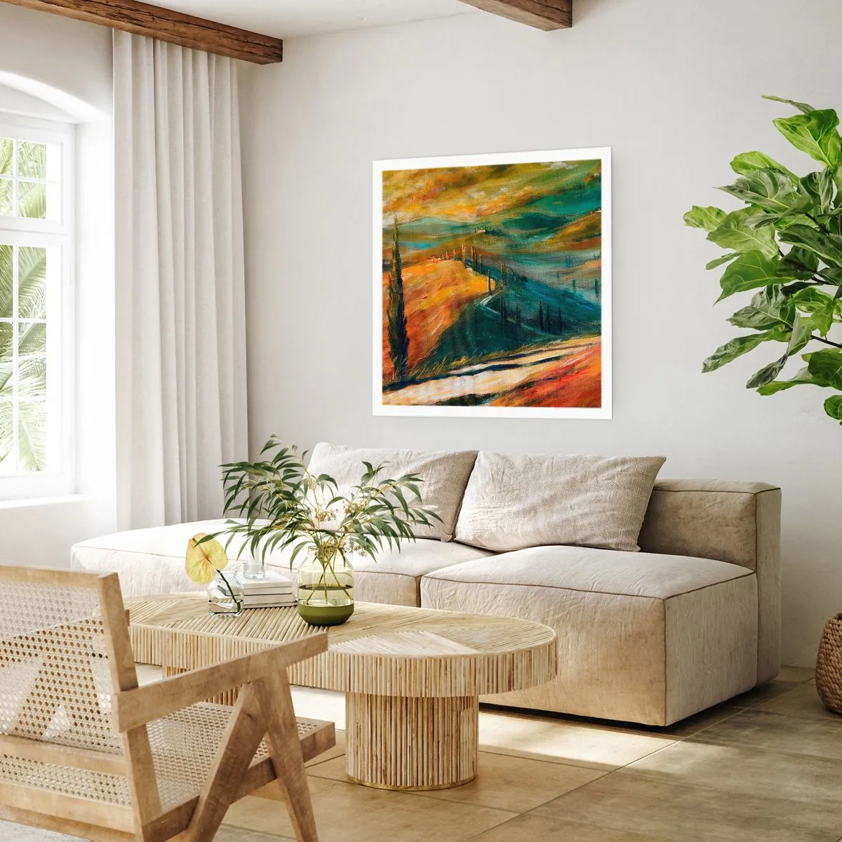 Poster - Tuscan Landscape - 50x50 cm