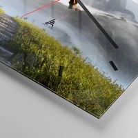 Clock face with lines