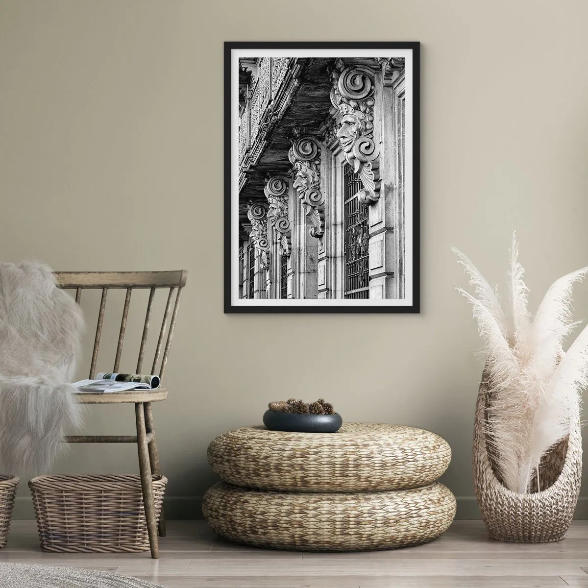 Poster in black frame - Amazing Barcelona - 50x70cm - Amazing Barcelona - Modern wall decoration for the living room and bedroom ARTTOR