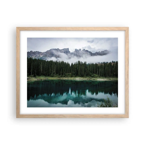 Poster in light oak frame - Quiet Please, Let's Not Wake Up Still Waters - 50x40 cm