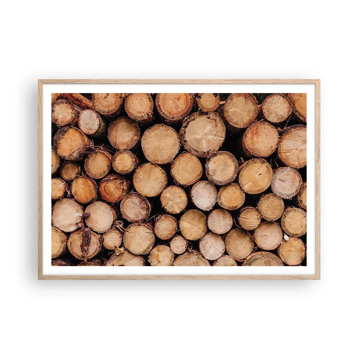 Poster in light oak frame - New Beginning - 100x70 cm