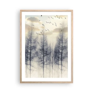 Poster in light oak frame - Spirits of the Forest - 50x70 cm