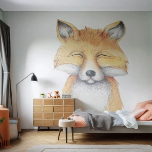 Self-Adhesive Photo Wallpaper Deluxe Sticker - Fox Moods - For children, Fox, Friendship - 500x350 cm