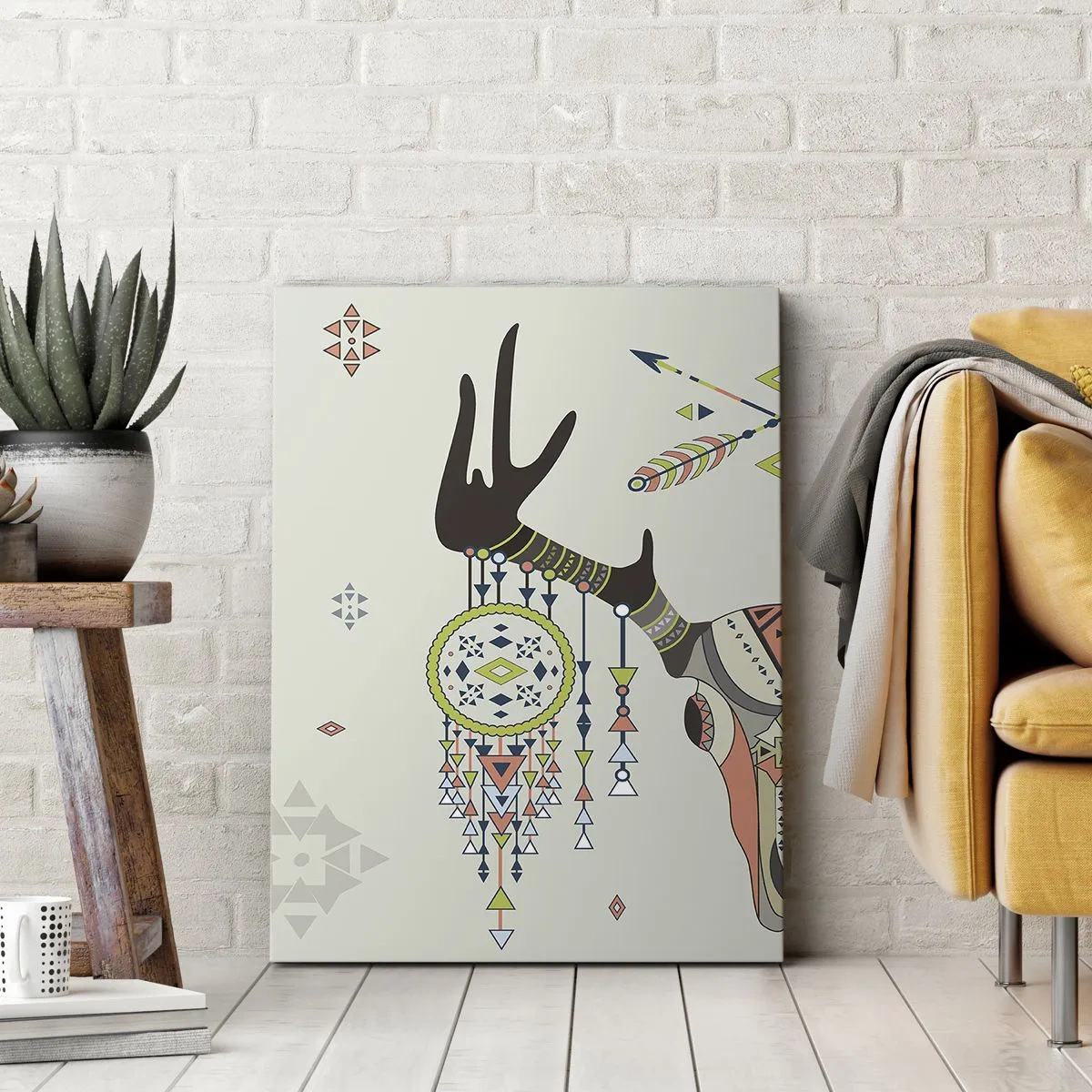 Canvas picture - Trophy of an Indian Hunter - 55x100 cm
