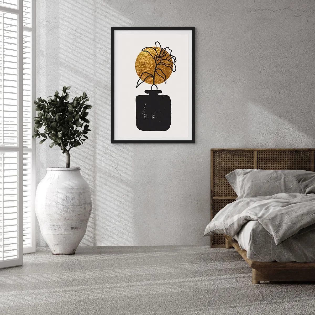 Poster in black frame - Beauty Precious as Gold - 30x40 cm