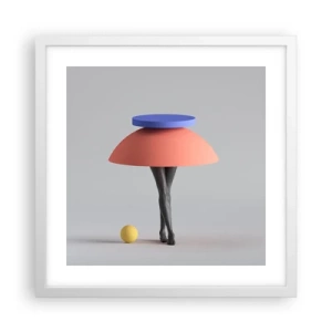 Poster in white frmae - Surrealistic Composition - 40x40 cm