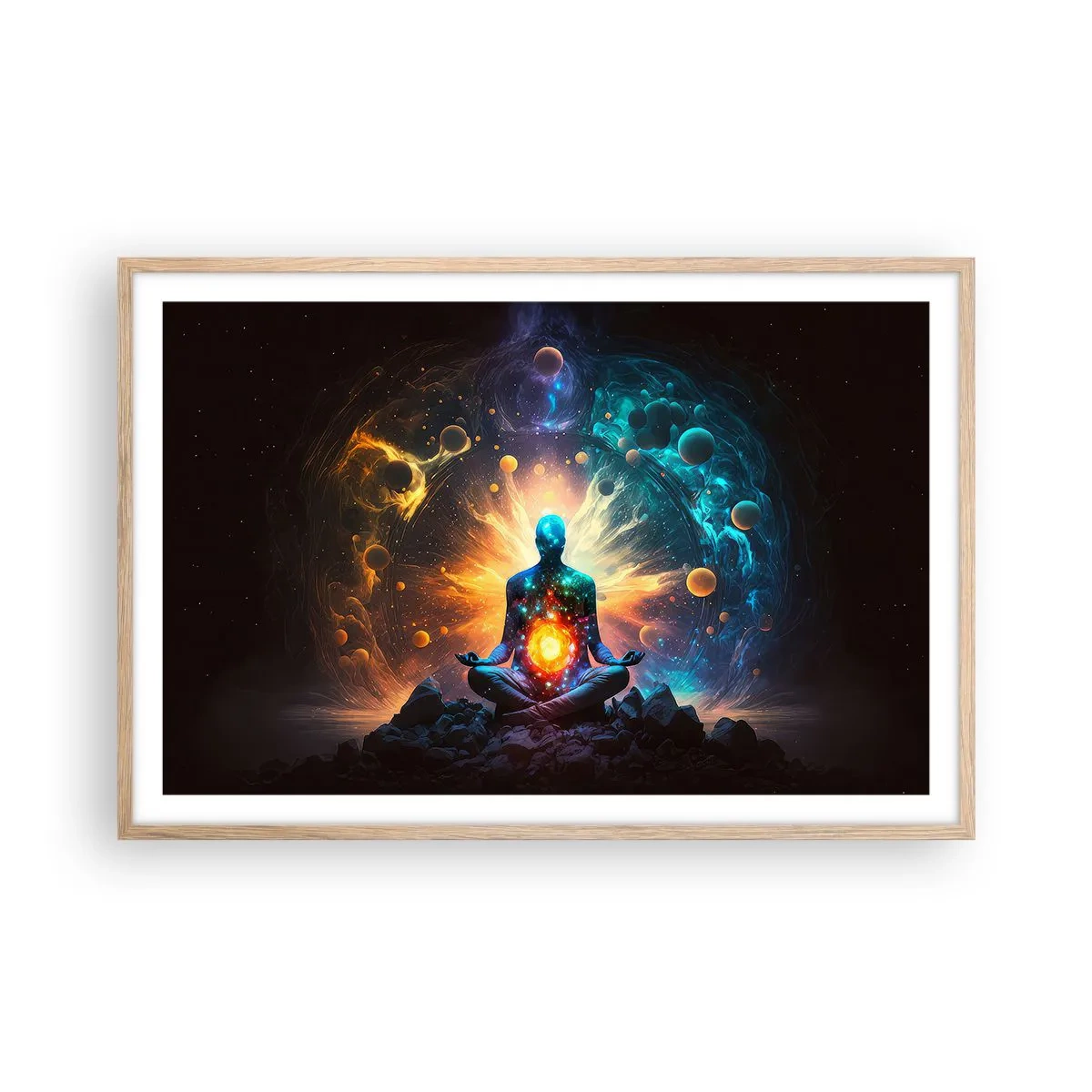 Poster in light oak frame - Cosmic Calm - 91x61 cm