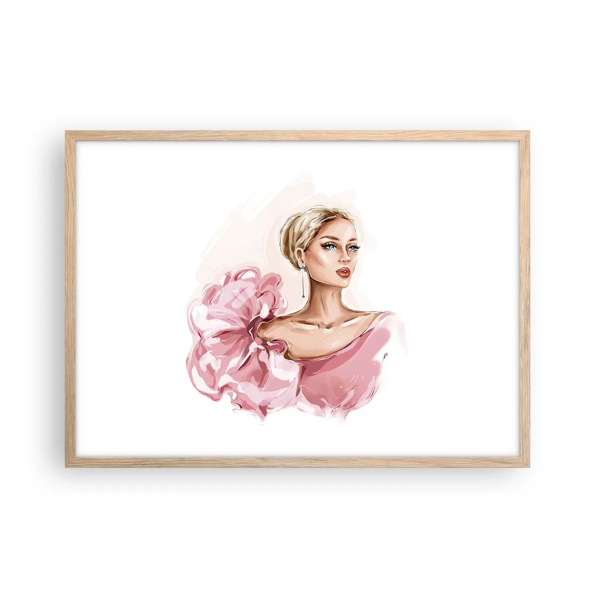 Poster in light oak frame - Like a Painitng - 70x50 cm