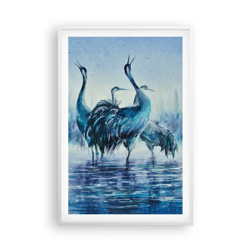 Poster in white frmae - Morning Encounter - 61x91 cm