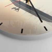 Clock face with lines