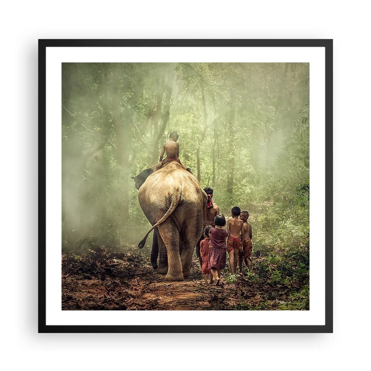 Poster in black frame - New Jungle Book - 60x60 cm
