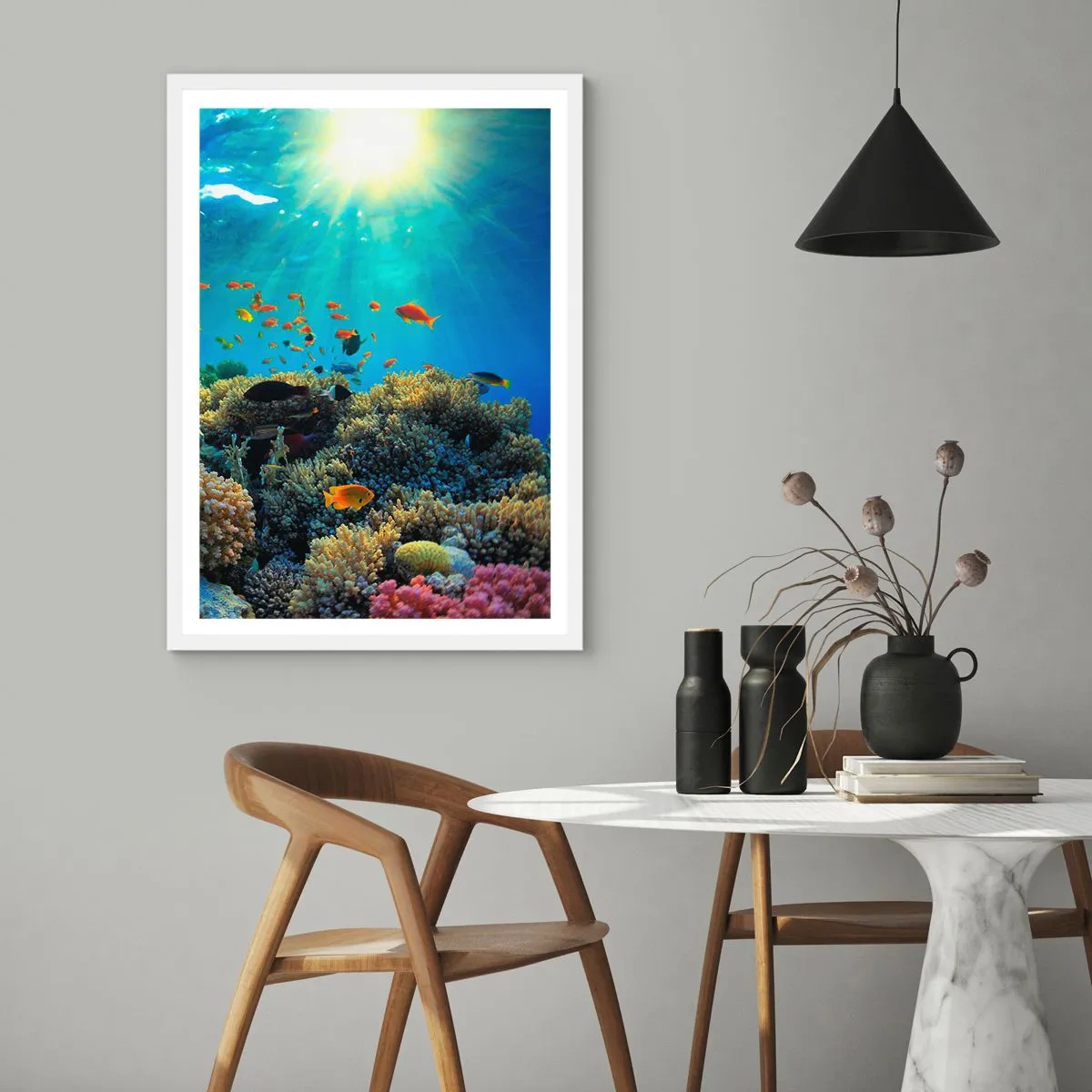 Poster in white frmae - Underwater Treasures - 70x100 cm