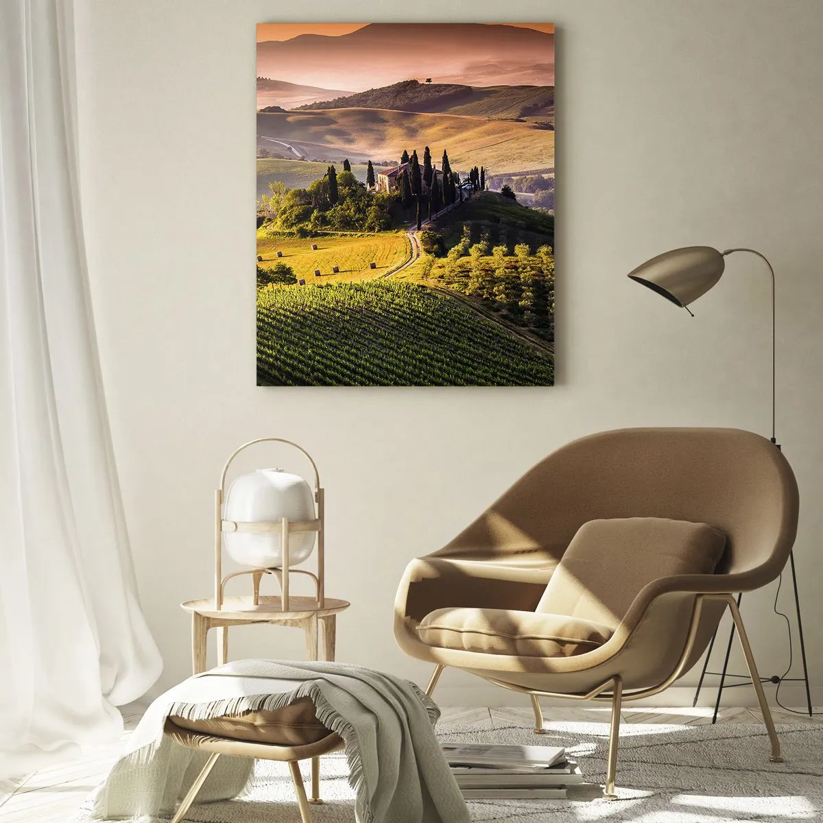 Glass picture - Arcadia - Tuscan Landscape - 70x100 cm