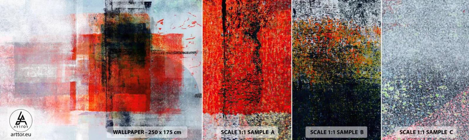 Photo Wallpaper Sample Self-Adhesive Deluxe Sticker - Glowing Composition - Piece, Abstraction, Industrial - 100x30 cm