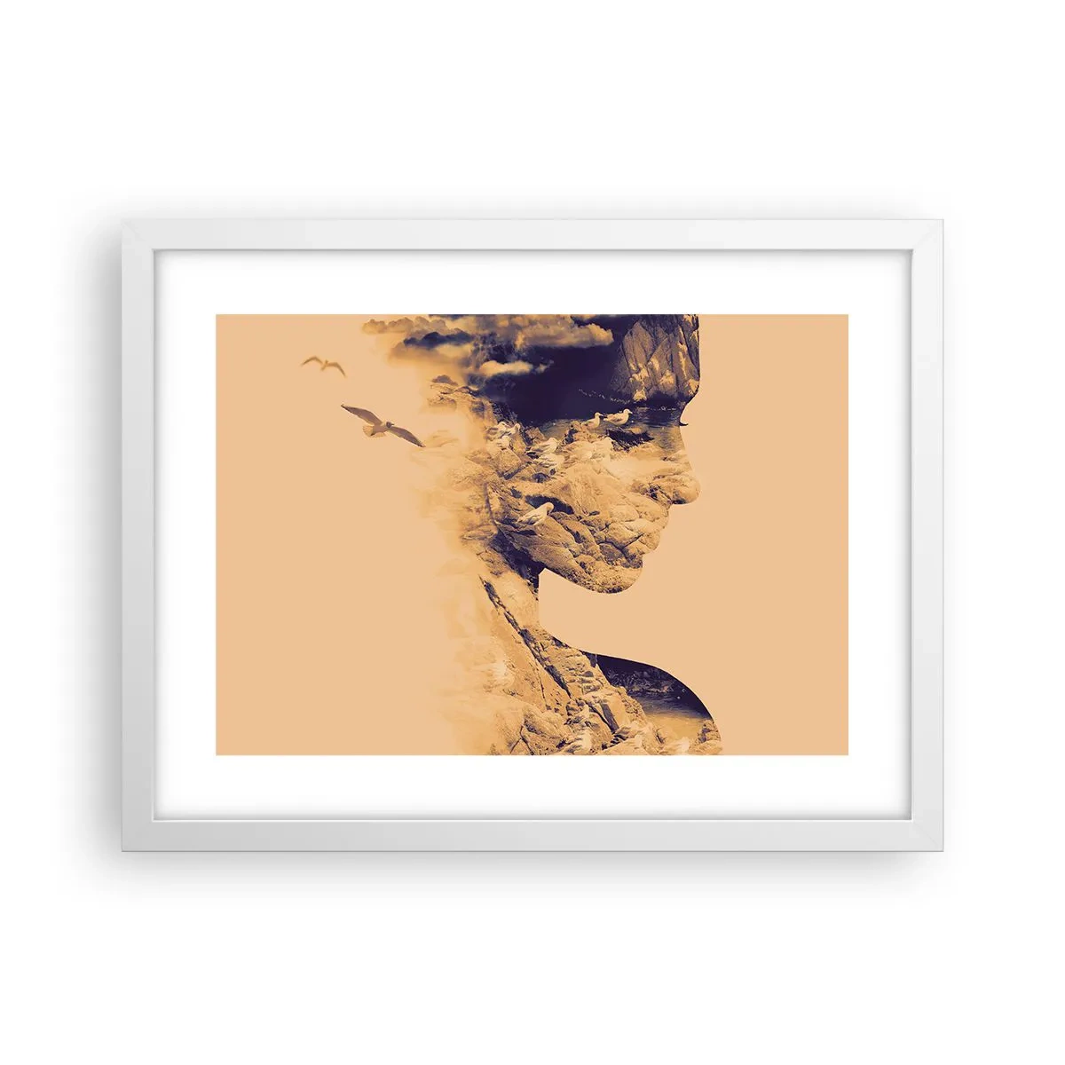 Poster in white frmae - Naturally Beautiful - 40x30 cm