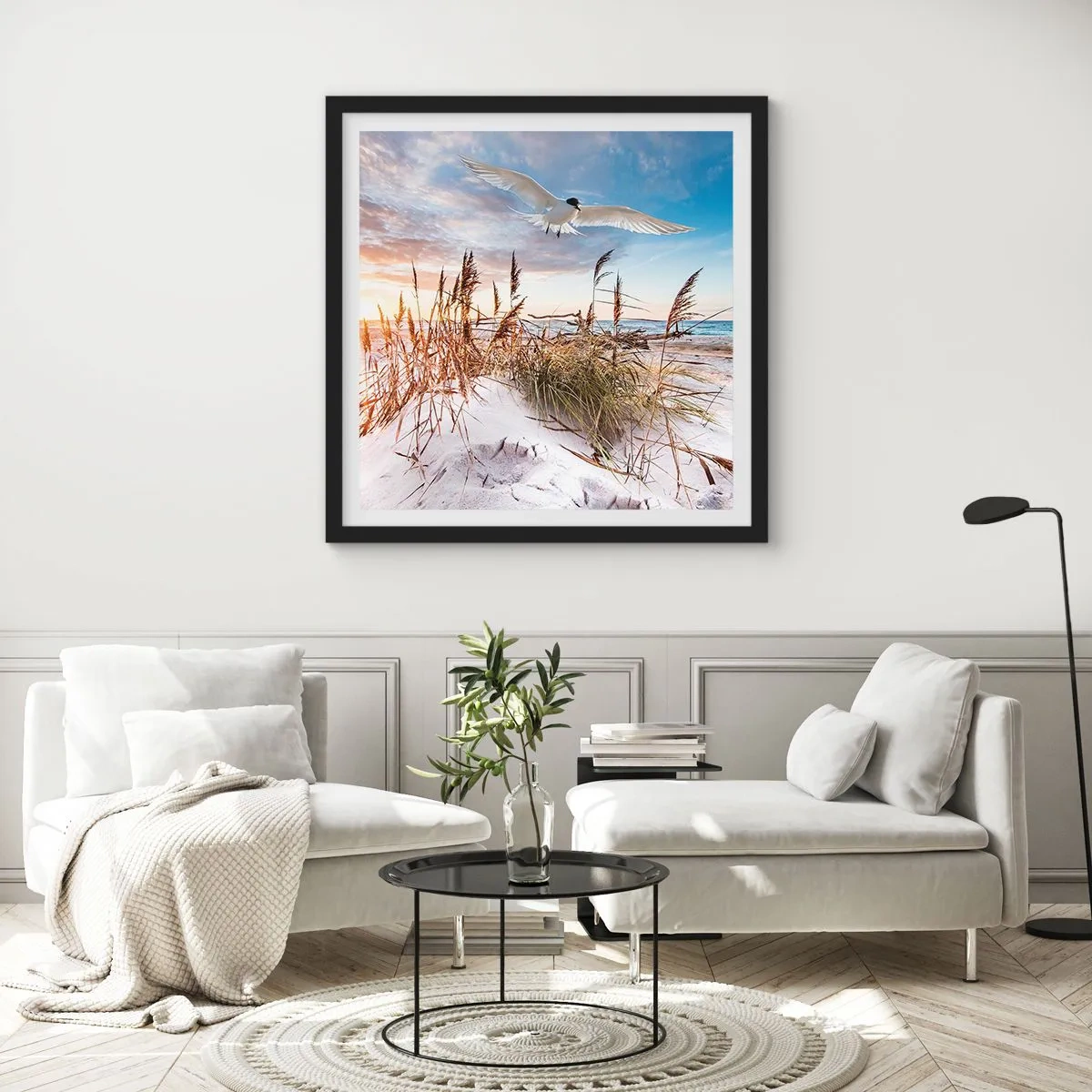 Poster in black frame - Wind from the Sea - 60x60 cm