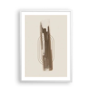 Poster in white frmae - Blast of Grey - 50x70 cm