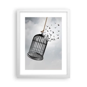Poster in white frmae - Faith…Hope…Freedom! - 30x40 cm