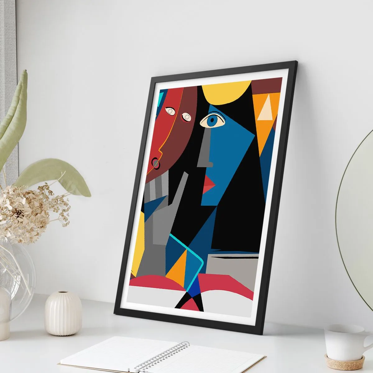 Poster in black frame - Conversation of Cubists - 40x50 cm