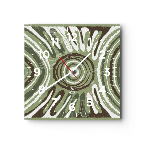 Wall clock - Clock on glass - Explosion of Emotions - 30x30 cm