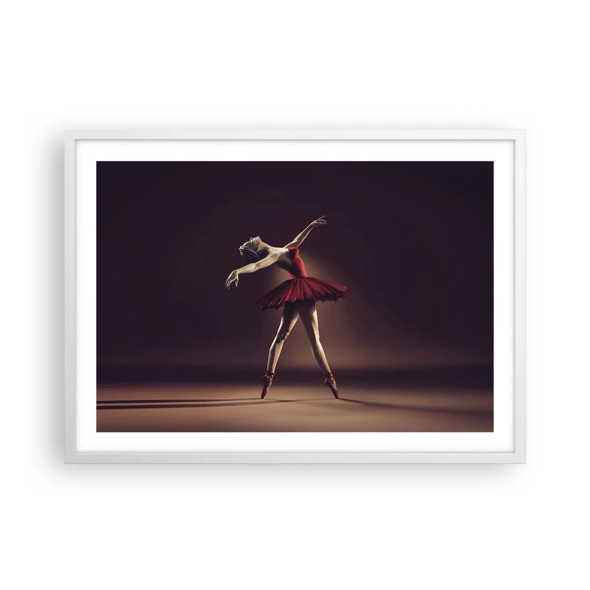 Poster in white frmae - Prima Ballerina - 70x50 cm