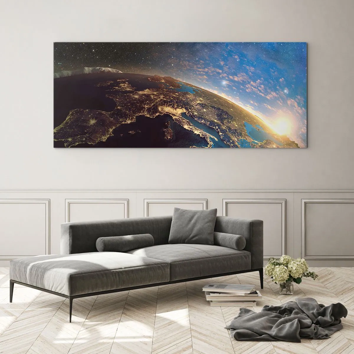 Glass picture - Let's Look at Each Other from a Distance - 100x40 cm