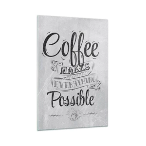 Glass picture - How Not to Love Coffee - 70x100 cm