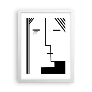 Poster in white frmae - Simply a Kiss - 30x40 cm