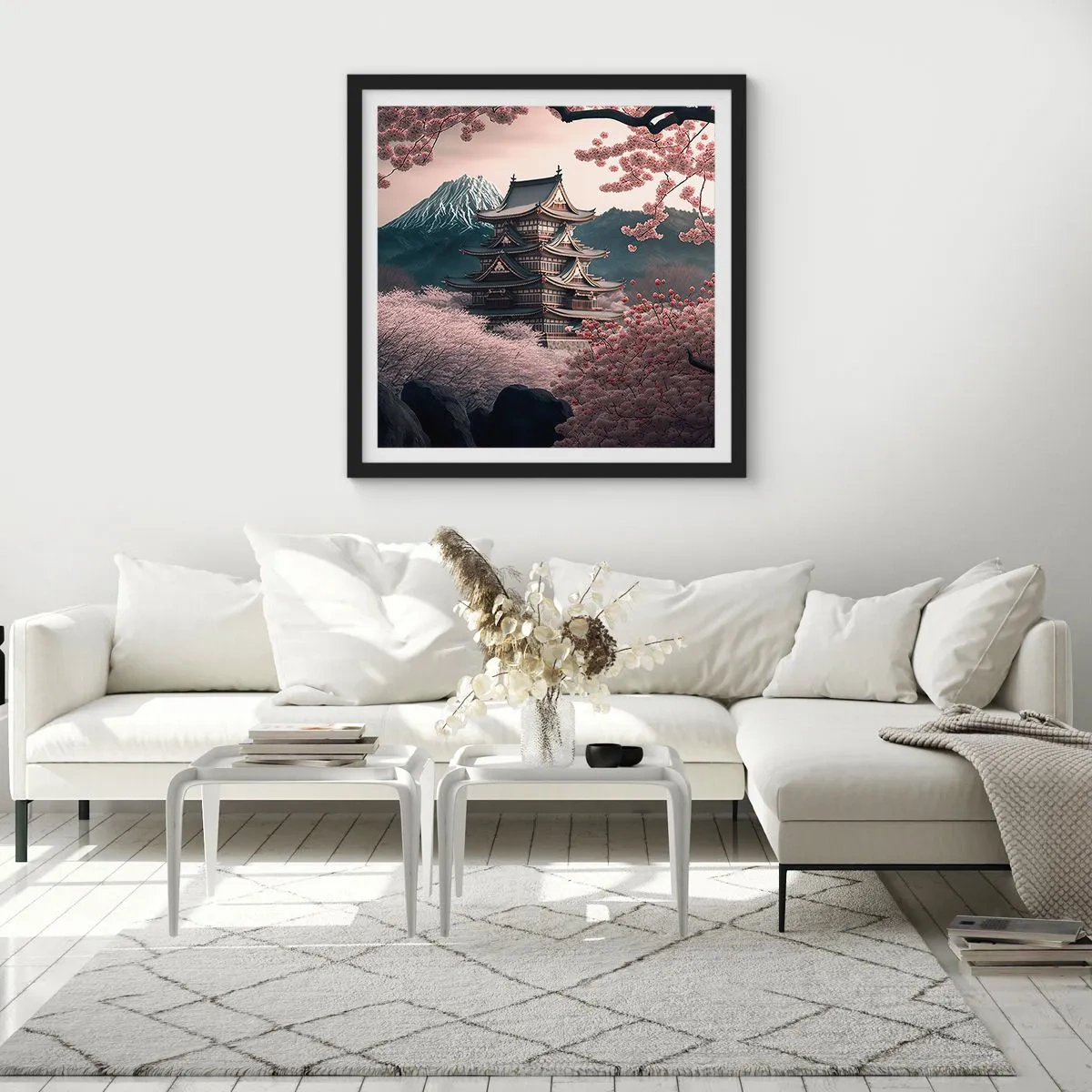 Poster in black frame - Land of Cherry Blossoms - 30x30 cm